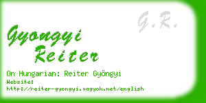 gyongyi reiter business card